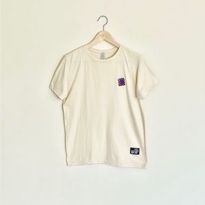 PRMTVO Clothing Embroidered Cosmic Patch Cream T Shirt Adult size Medium